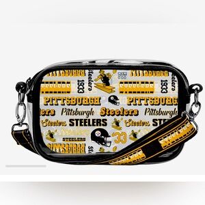 Pittsburgh Steelers Retro Print Clear Crossbody Bag